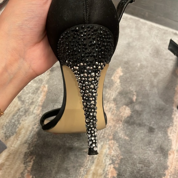 Black with silver diamante 4.5” heels by Steve Madden - Picture 4 of 4